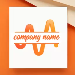 Vibrant Orange Handwriting Design for Creative Branding Logo Template