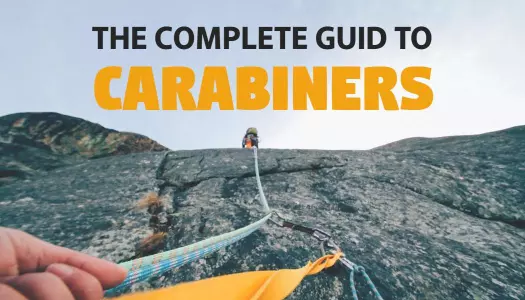Vibrant Orange Manual Carabiners Adventure Visiting Card Template
