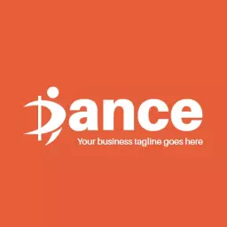 Vibrant Orange Theme Showcasing Joyful Dance Activities Logo Template