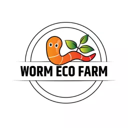 Vibrant Orange Worm Design Representing Eco Farming Logo Template