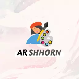 Vibrant Painter with Palette Illustrates Creative Art Logo Template