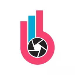 Vibrant Pink and Blue Abstract Design Highlighting Creativity Logo Template