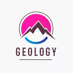 Vibrant Pink and Blue Mountain Landscape in Geology Logo Template