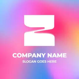 Vibrant Pink and Blue Z Letter Design for Modern Branding Logo Template