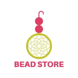 Vibrant Pink and Green Spiral Design for Bead Store Logo Template