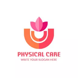 Vibrant Pink and Orange Symbol of Compassion and Wellness Logo Template