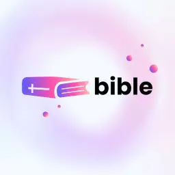 Vibrant Pink and Purple Bible Representing Faith and Hope Logo Template