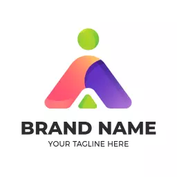Vibrant Pink and Purple Gradient Design for Modern Branding Logo Template