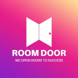 Vibrant Pink and Purple Room Door Symbolizing Opportunities Logo Template