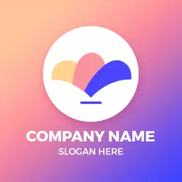 Vibrant Pink and Violet Abstract Shape for Company Logo Template