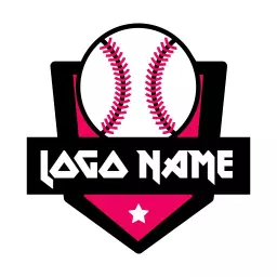 Vibrant Pink Baseball Design Representing Sports Logo Template