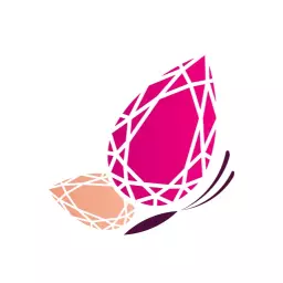 Vibrant Pink Butterfly Infused with Abstract Creativity Logo Template