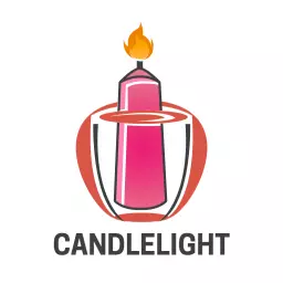 Vibrant Pink Candle with Warm Flame Illuminate Candlelight Logo Template