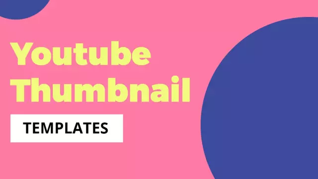 Vibrant Pink Circle Abstract Art YouTube Thumbnail Template