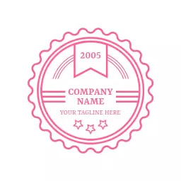 Vibrant Pink Circle Design Featuring Custom Company Name Logo Template