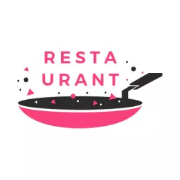 Vibrant Pink Cooking Pan Design Represents Restaurant Logo Template