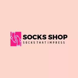 Vibrant Pink Design Showcasing Unique Socks Shop Logo Template
