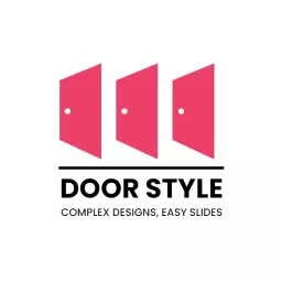 Vibrant Pink Door Design Showcasing Modern Door Style Logo Template