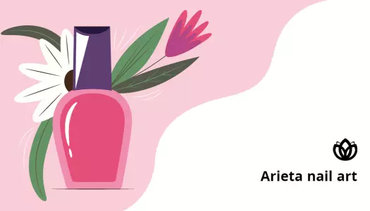 Vibrant Pink Floral Nail Art Business Card Template