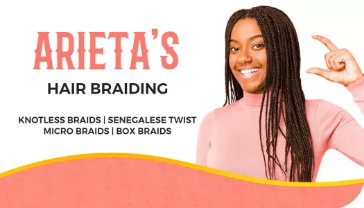 Vibrant Pink Hair Braiding Services Business Card Template