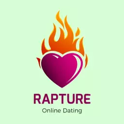 Vibrant Pink Heart with Fiery Design for Online Dating Logo Template
