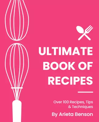 Vibrant Pink Modern Cooking Recipe Book Poster Template