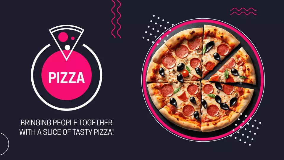 Vibrant Pink Pizza Business Brand Overview Presentation Template