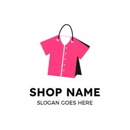 Vibrant Pink Shirt Design Showcasing Clothing Brand Logo Template