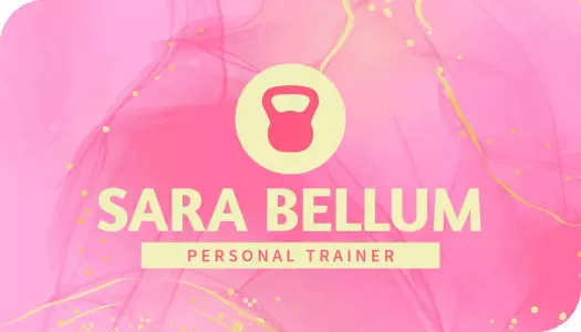 Vibrant Pink Stylish Personal Trainer Business Card Template