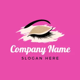 Vibrant Pink Watercolor Beauty and Cosmetic Logo Template