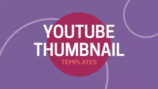 Vibrant Purple Abstract Shapes YouTube Thumbnail Template