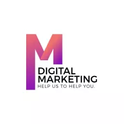Vibrant Purple and Coral Digital Marketing Solutions Logo Template