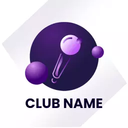 Vibrant Purple and Graphical Elements Highlight Nightclub Logo Template