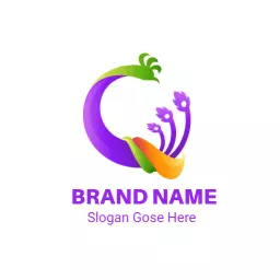 Vibrant Purple and Green Peacock Design Showcasing Beauty Logo Template