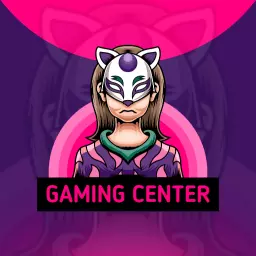 Vibrant Purple and Pink Character Design for Esports Logo Template