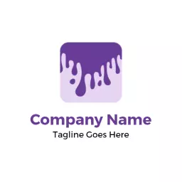 Vibrant Purple and White Dripping Slime Fun Logo Template