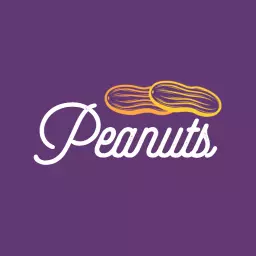 Vibrant Purple Background Featuring Tasty Peanuts Logo Template