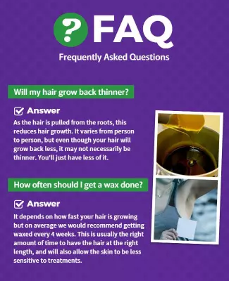 Vibrant Purple Beauty FAQ Information Poster Template