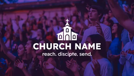 Vibrant Purple Community Connection Church Business Card Template