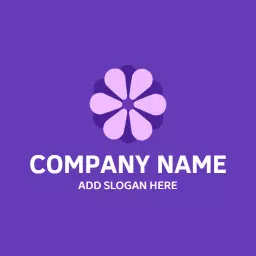 Vibrant Purple Floral Design for Your Company Logo Template