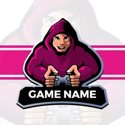 Vibrant Purple Gamer Illustration Representing Esports Logo Template