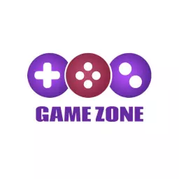 Vibrant Purple Gaming Controller Design in Game Zone Logo Template