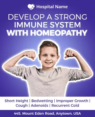 Vibrant Purple Health Awareness Homeopathy Treatment Poster Template