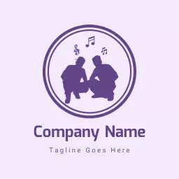 Vibrant Purple Hip Hop Design Showcasing Dance Culture Logo Template