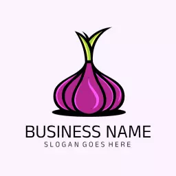 Vibrant Purple Onion Design Highlighting Fresh Ingredients Logo Template