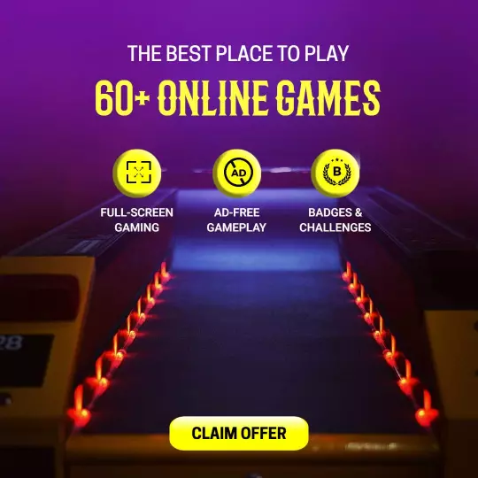 Vibrant Purple Online Gaming with Multiple Features Ad Template