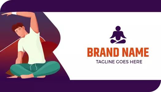 Vibrant Purple Personal Trainer Fitness Business Card Template