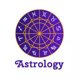 Vibrant Purple Zodiac Wheel Illustrating Astrology Principles Logo Template