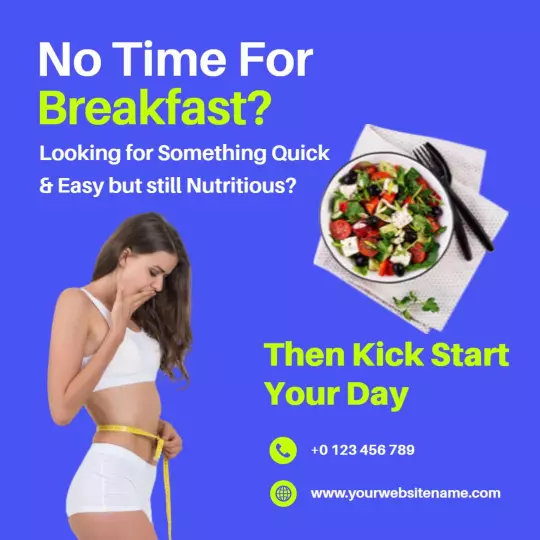Vibrant Quick Breakfast Solutions for Nutritional Kickstart Ad Template
