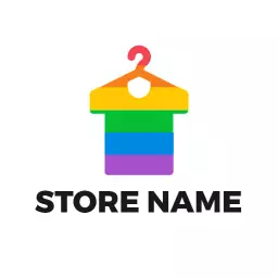 Vibrant Rainbow Apparel Represents Inclusive LGBT Fashion Logo Template